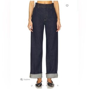 FRAME trapunto trouser dark wash color rinse size 30